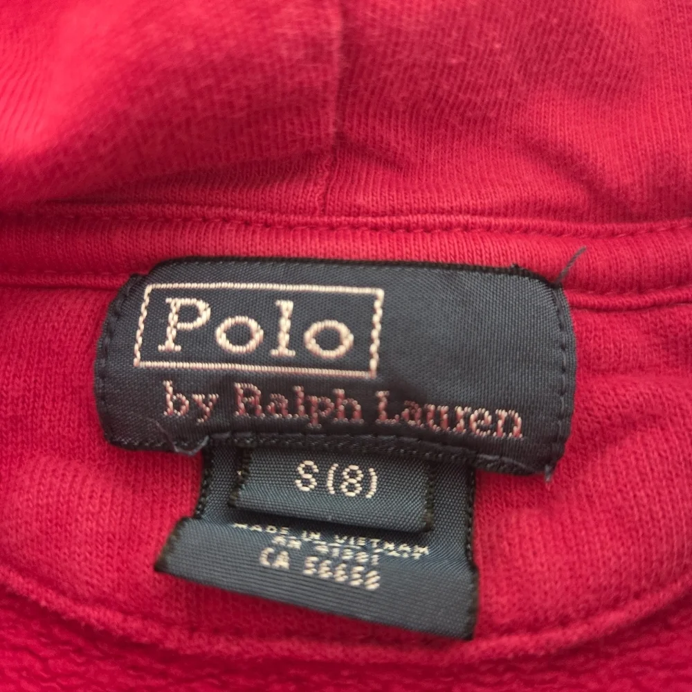 Ralph Lauren Kids Red and Navy Hoodie Sz.S (8)